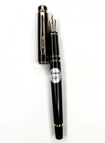 Pilot Grance Fountain Pen Black with gold trim, 14k nib