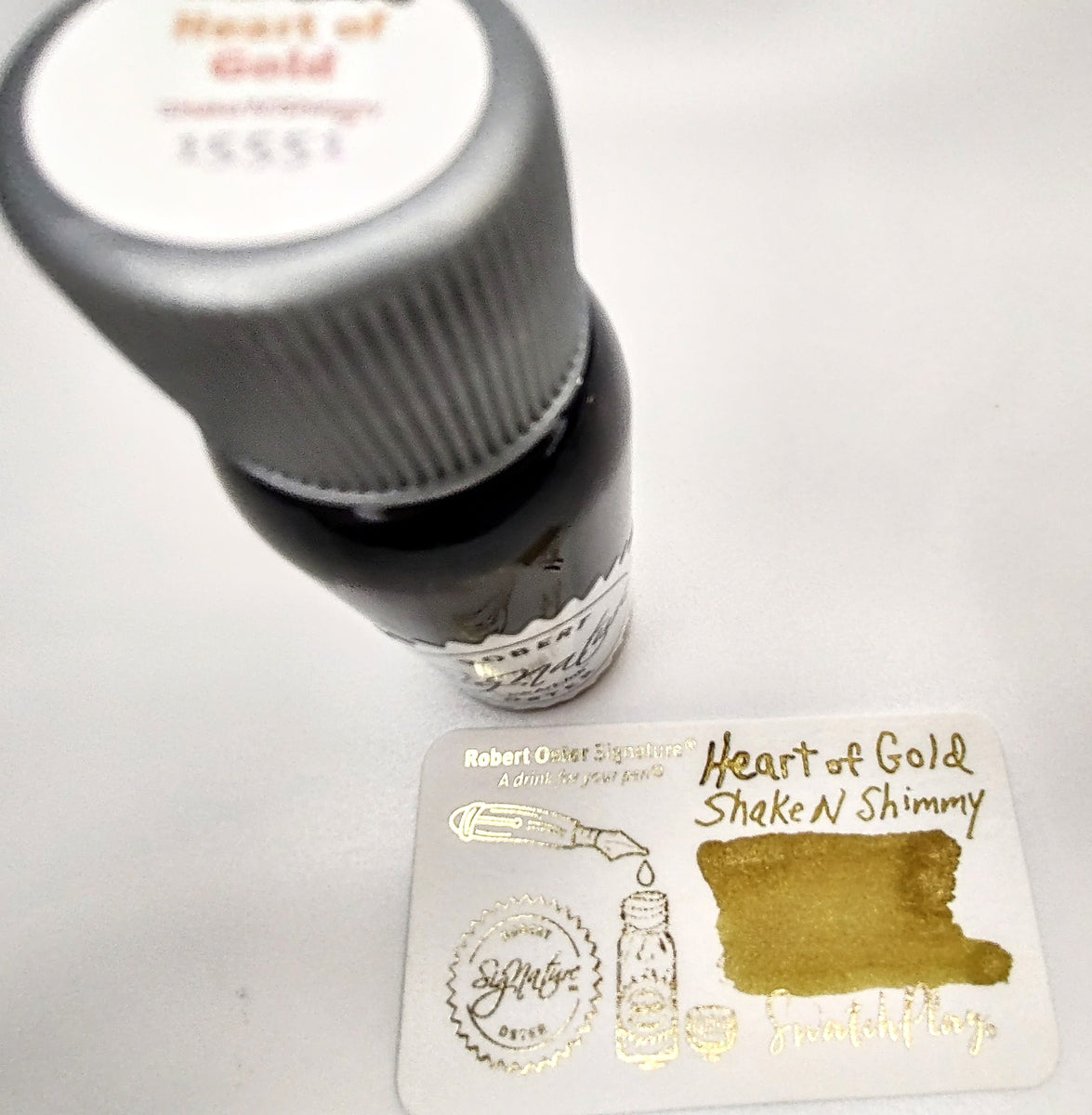 Robert Oster Shake N Shimmy Heart of Gold Fountain Pen Ink 50 ml