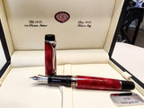 PRICE DROP! Pre-Owned Aurora Optima Rosso Marble Fountain Pen  Lightly used