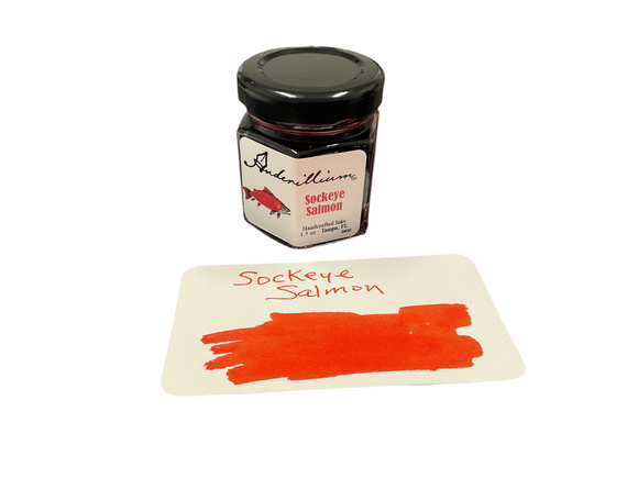 Anderillium Fountain Pen Ink Sockeye Salmon 1.5 oz Bottle NEW!