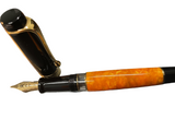 Aurora Optima O’ Sole Mio Black and Orange Fountain Pen NEW!