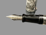 Aurora Optima Nero Perla Grey Fountain Pen