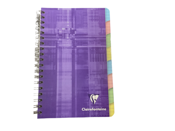 Clairefontaine Tabs Color Paper Graph 8 Tabs 4.3in x 6.6in