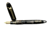 Sailor 1911 Realo Transparent Black w Gold Trim 18k Nib NEW!