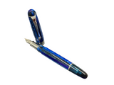 Penlux Masterpiece Delgado Blue Grotto Piston Filling Fountain Pen NEW!