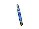 Aurora Optima Blue Auroloide Fountain Pen – Chrome Trim, 14k Gold Nib