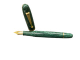 Penlux Fountain Pen Masterpiece Kodachi Nib Black Belt Nagahara Green Velvet NEW!
