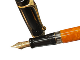 Aurora Optima O’ Sole Mio Black and Orange Fountain Pen NEW!