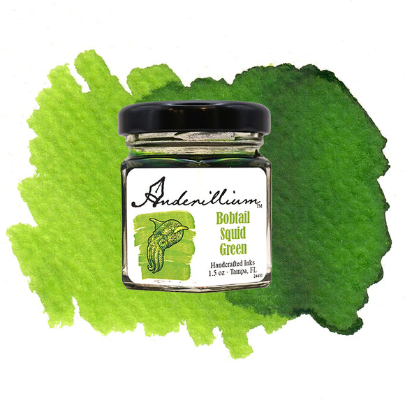 Anderillium Fountain Pen Ink Bobtail Squid Green 1.5 oz bottle