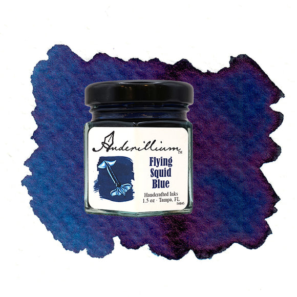 Anderillium Fountain Pen Ink Flying Squid Blue 1.5 oz bottle