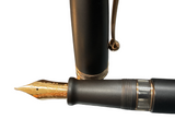 Aurora 88 Black Satin with Rose Gold Trim Fountain Pen