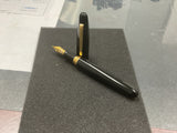 Pre-Owned Fountain Pen Oversized Estie Ebony with Gold Trim and 1.1 Stub