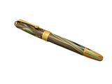Penlux Masterpiece Delgado Peacock 18k Nib Piston Filling Fountain Pen NEW!