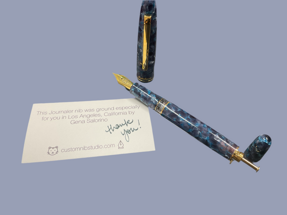 Esterbrook Blue Moon Journaler Nib Push Piston Filler Fountain Pen NEW!
