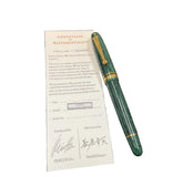 Penlux Fountain Pen Masterpiece Kodachi Nib Black Belt Nagahara Green Velvet NEW!