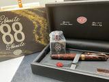 Aurora Fountain Pen 88 Cognac Limited Numbered Edition, Ebonite with an 18k Gold Nib. With bottle of ink. NEW!