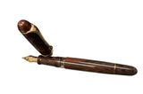 Aurora Fountain Pen 88 Cognac Limited Numbered Edition, Ebonite with an 18k Gold Nib. With bottle of ink. NEW!