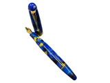Penlux Masterpiece Delgado Betta 18kt Gold Fine Nib Piston Filling Fountain Pen NEW!