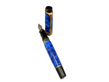 Aurora Optima Blue Auroloide Fountain Pen Gold Trim NEW!
