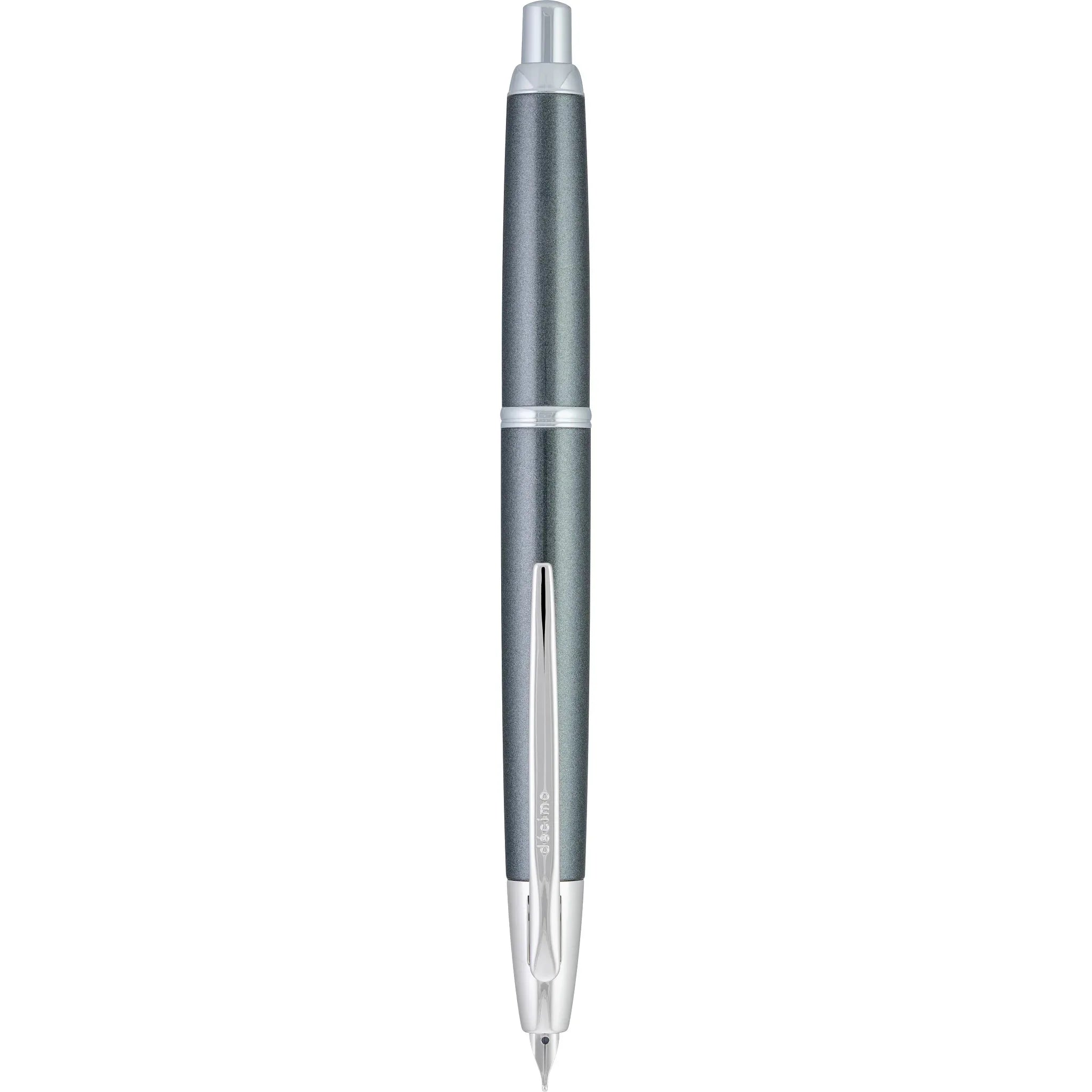 Pilot Decimo Dark Gray | Retractable 18K Gold Nib – Florida Fountain Pen