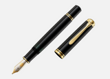 Pelikan Fountain Pen Souveran M 1000 Black with Gold Trim NEW!