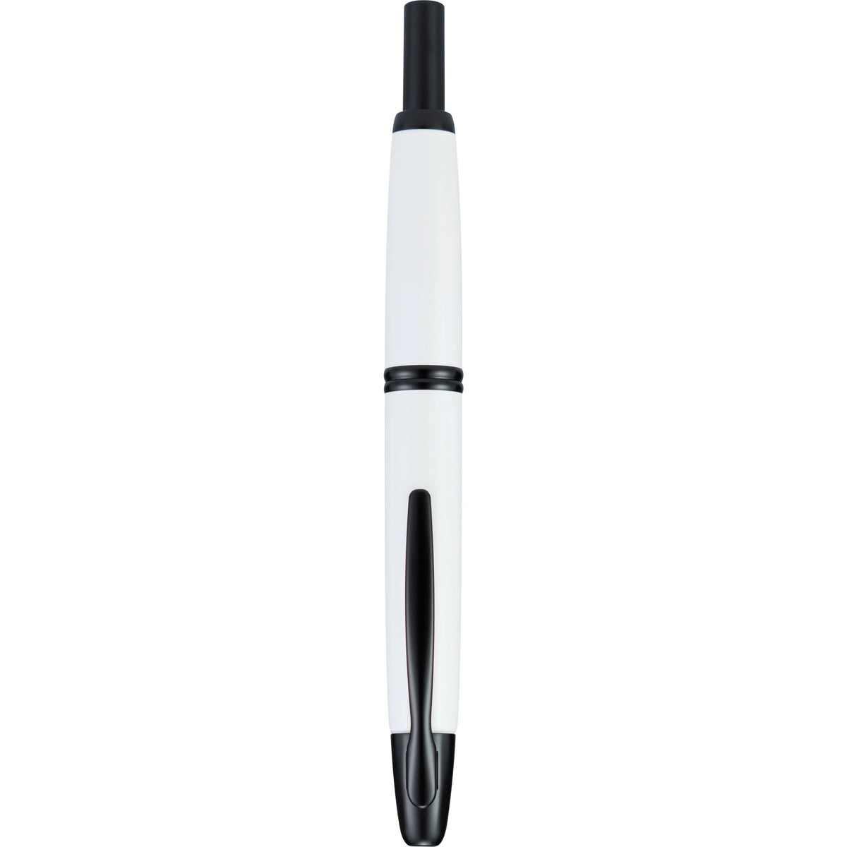 Pilot VP White Black | Retractable 18K Gold Nib – Florida Fountain Pen