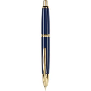 Pilot Vanishing Point Blue and Gold Fountain Pen