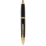 Pilot Vanishing Point Black and Gold Fountain Pen