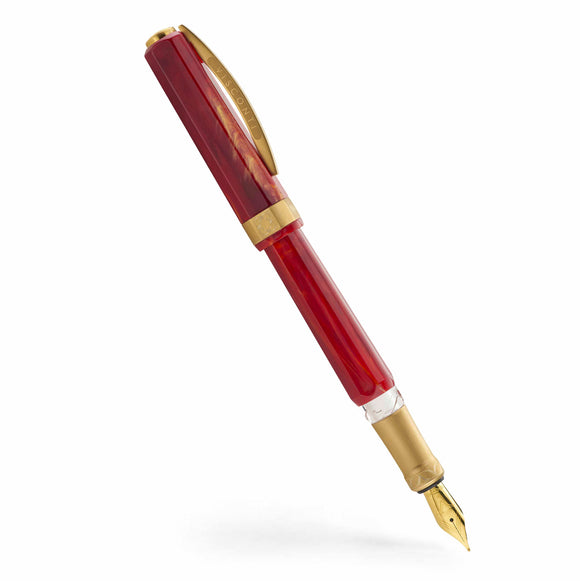 Visconti Opera Gold Fountain Pen--Red