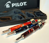 Pilot Vanishing Point Marbled Blue Fountain Pen