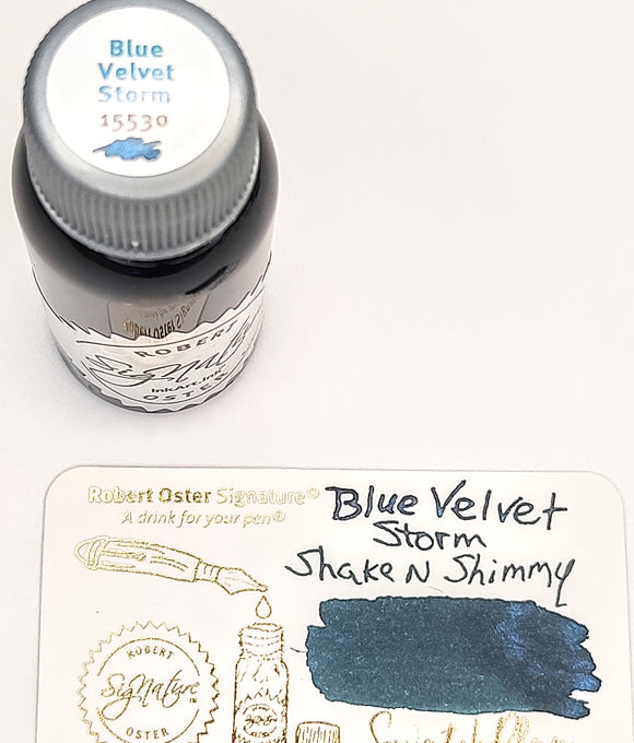 Robert Oster Shake N Shimmy Blue Velvet Storm Fountain Pen Ink  50ml