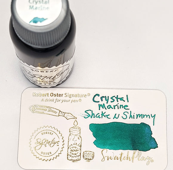 Robert Oster Shake N Shimmy Crystal Marine Fountain Pen Ink  50ml