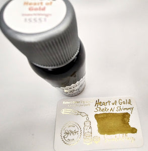 Robert Oster Shake N Shimmy Heart of Gold Fountain Pen Ink  50 ml