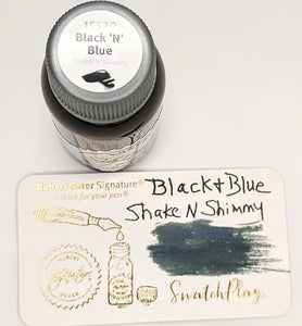 Robert Oster Shake N Shimmy Black N Blue Fountain Pen Ink  50ml