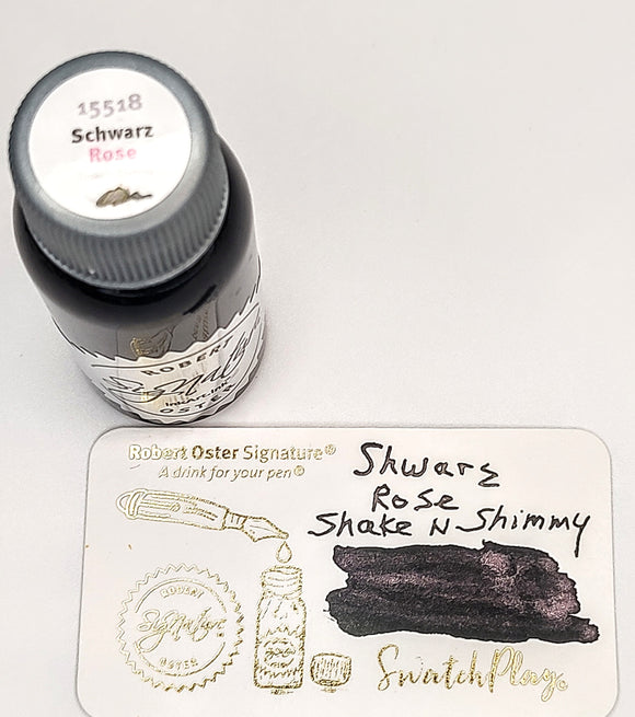 Robert Oster Shake N Shimmy Shwarz Rose Fountain Pen Ink  50ml