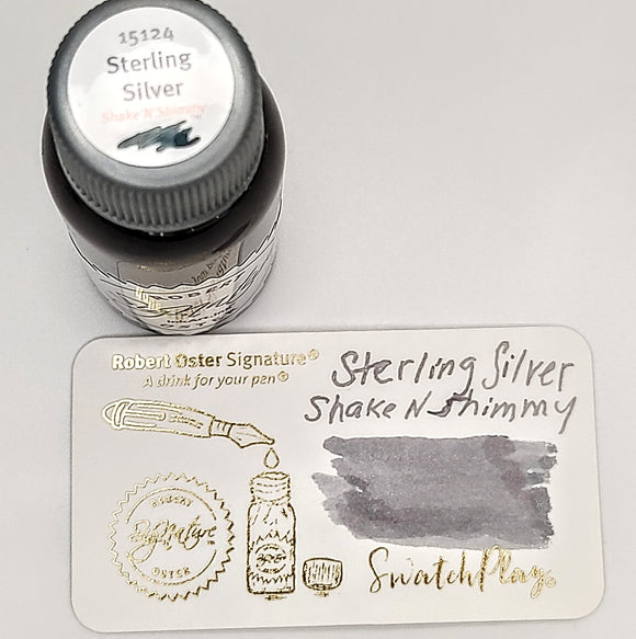 Robert Oster Shake N Shimmy Sterling Silver Fountain Pen Ink  50 ml