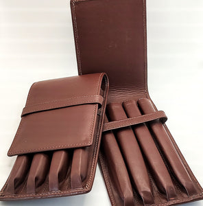 Girologio 4 pen case available in 3 colors this one is Antique Brown