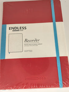 Endless Recorder A5 notebook dotted 68gsm Tomoe River paper available in red