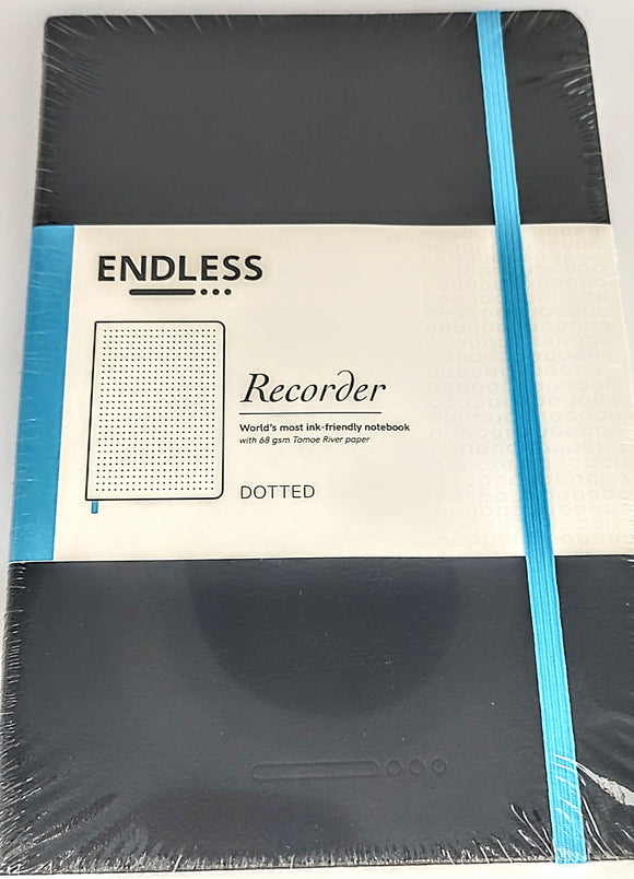 Endless Recorder A5 notebook dotted 68gsm Tomoe River paper available in black