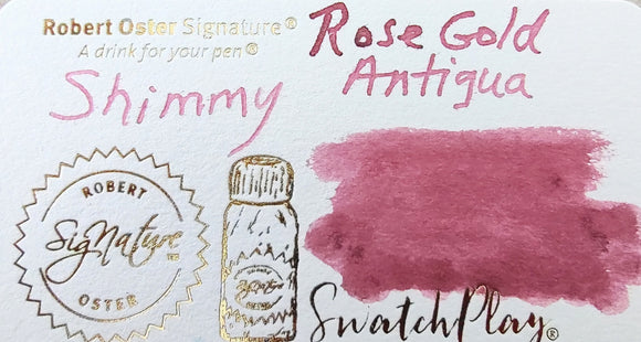Robert Oster Shake N Shimmy--Rose Gold Antiqua 50 ml bottle Fountain Pen Ink